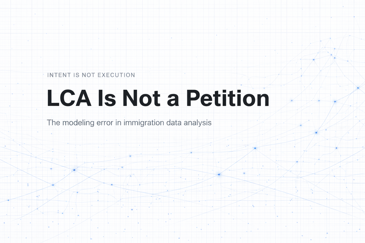 Light network-grid hero for LCA Is Not a Petition